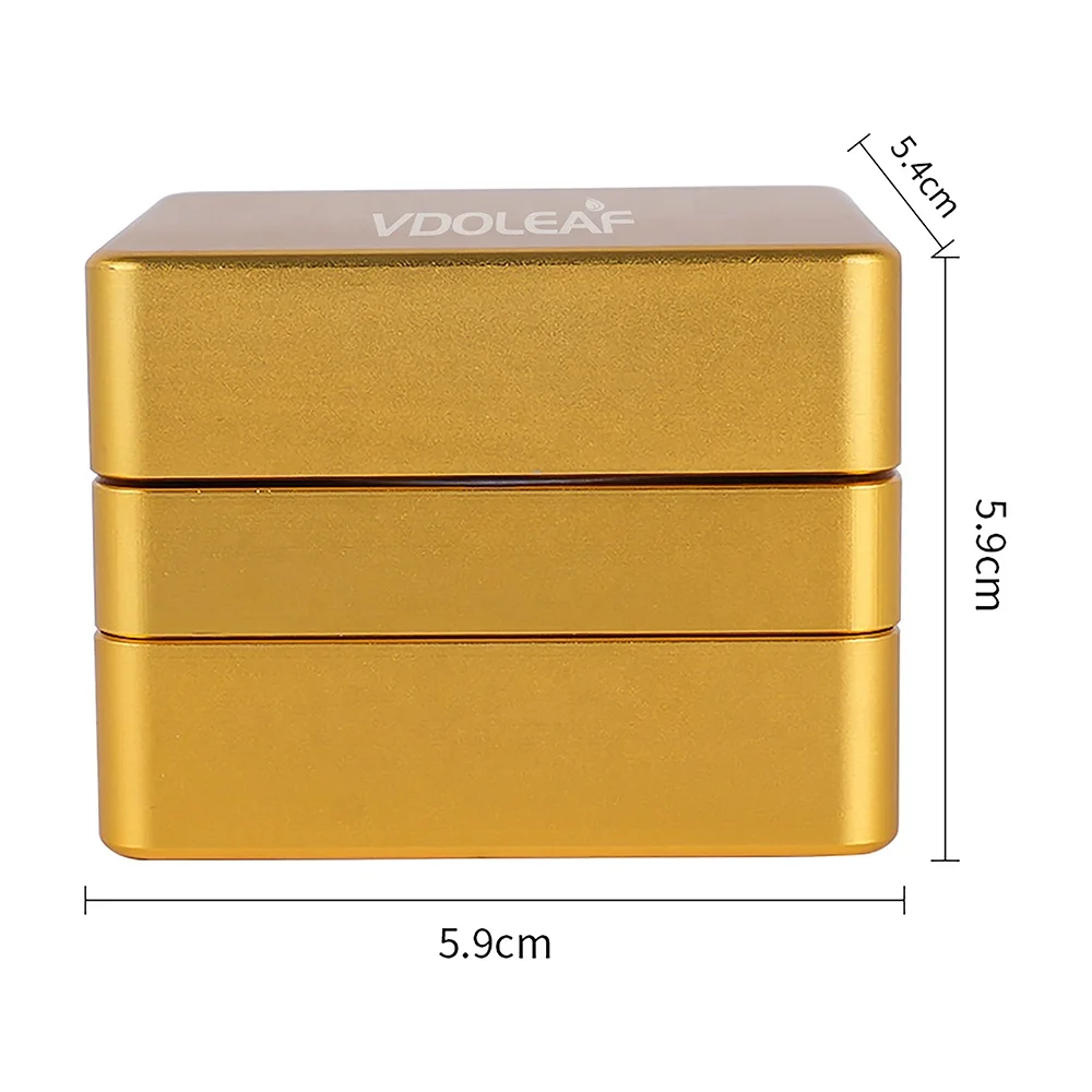 3 Layers Shredder Herb Grinder 3 Piece Medium Superior Grip and Aluminium Custom Logo