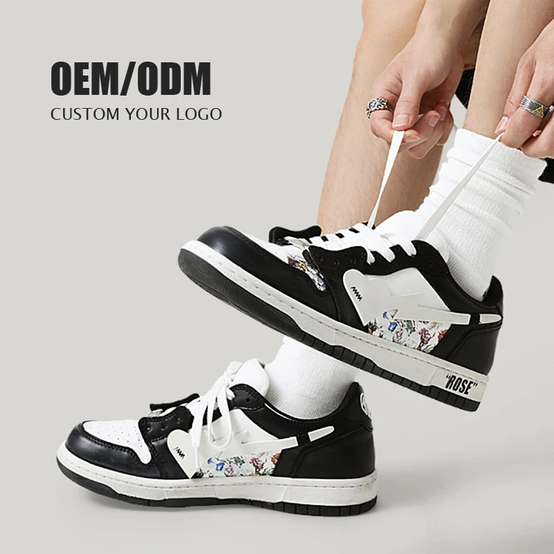 Low Moq Designer Shoes Sneakers men Rubber Shoes Genuine Leather Custom Mens Sneakers With Logo