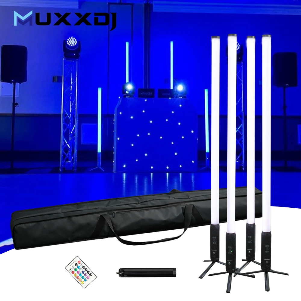 Muxxdj Dj свет водонепроницаемый IP65 Беспроводная батарея 360 пиксельные прожекторы обе палочки DMX WIFI управление светодиодные фонари для свадебной сцены