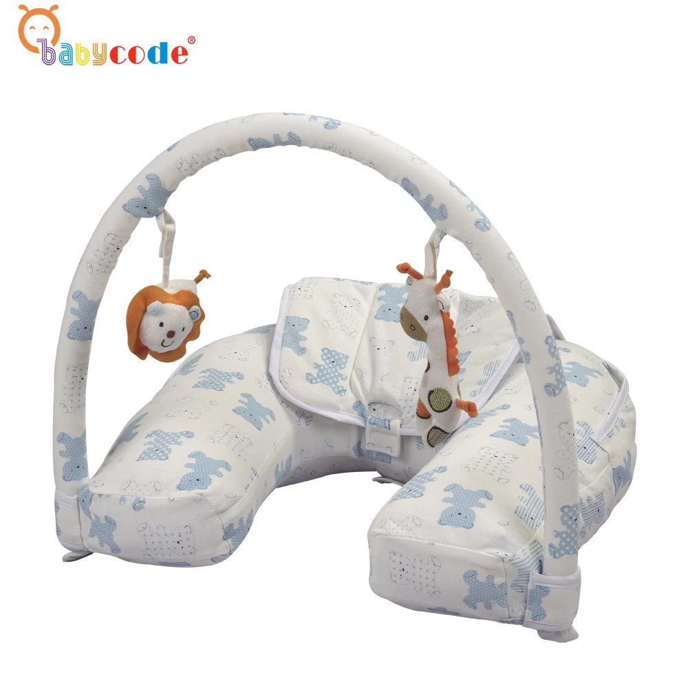 Multifunctional 100% cotton 3 in 1 baby play nursing pillow