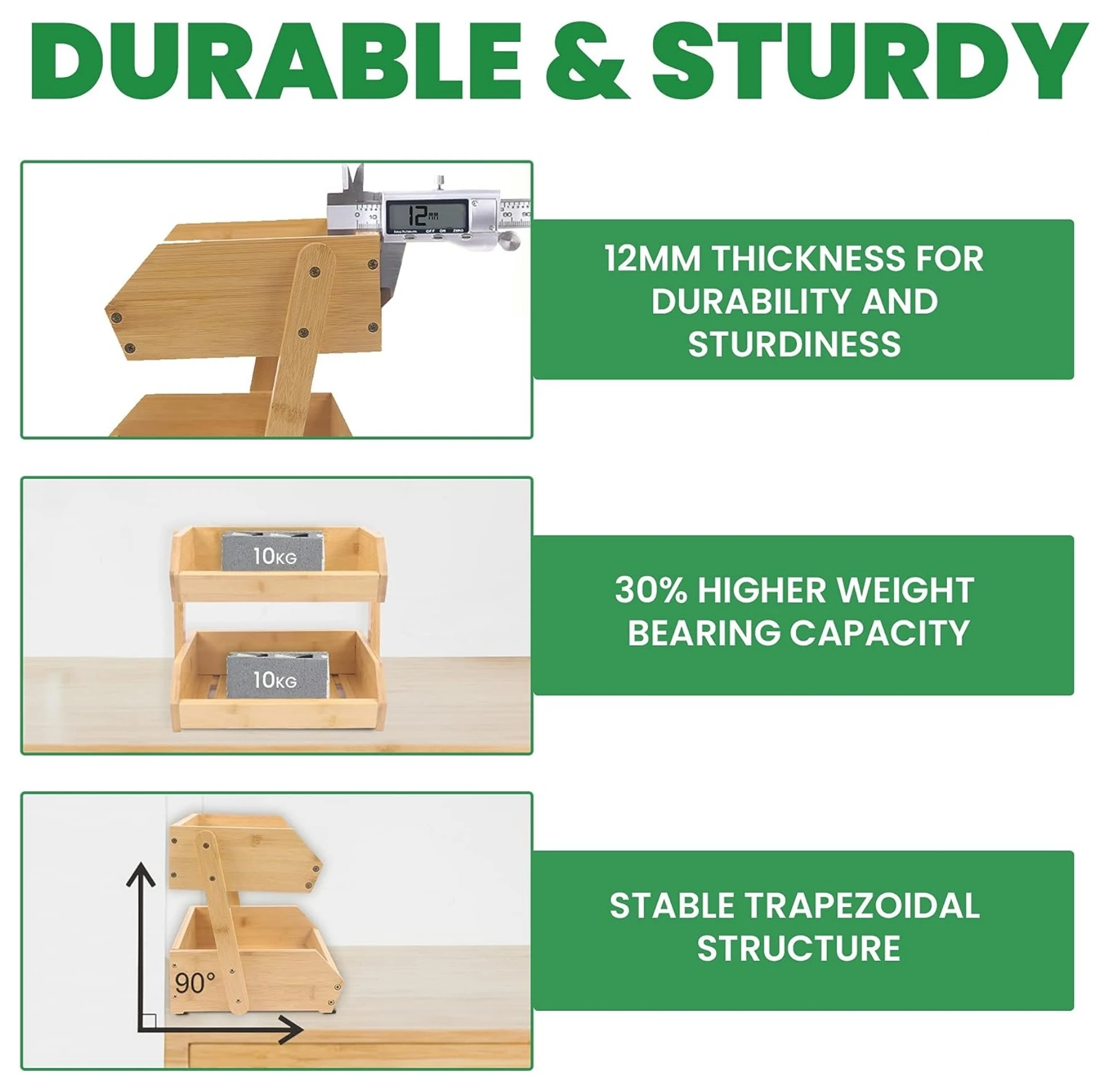 Wholesale Large Bamboo Fruit Basket Bowl Wood Food Basket Storage Rack for Kitchen Countertop Vegetable