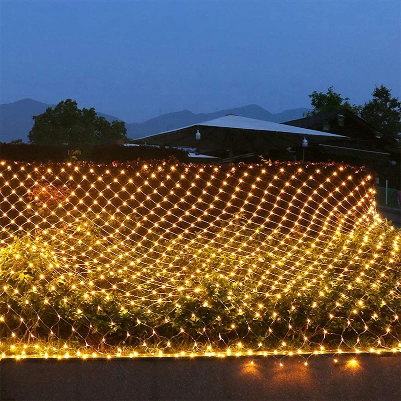 3M*2M  LED Fishing Net Mesh String Courtyard Waterproof Flashing Christmas Lights Outdoor fairy Lights
