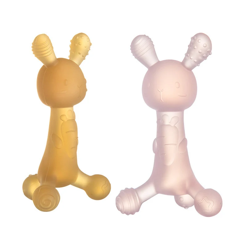 Food Grade Rabbit Design Soft Silicone Baby Teether Silicone Toothbrush Teether