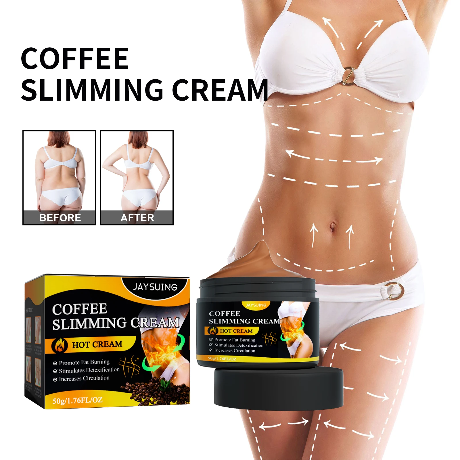 Weight Loss Hot Slimming Firming Fat Burning Anti Cellulite Coffee Cream