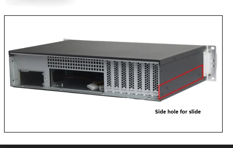 19 Inch Industrial PC Case With Two 8025 Fans 400MM Depth 2U Server Computer Case
