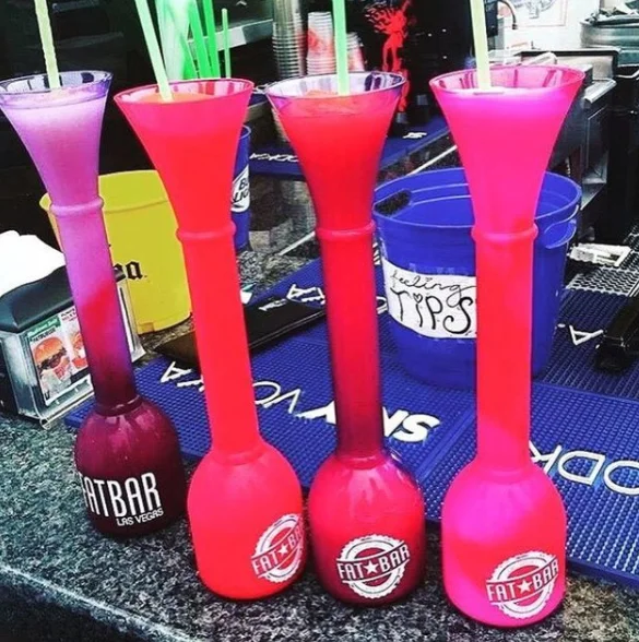 48oz Frozen drink slush container long neck daiquiris frozen drinks slushy yard cups with custom logo