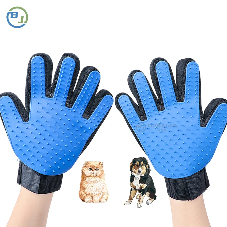 OBJ explosive silicone cat and dog gloves pet dog bath massage brush cat hair removal to float cleaning easy to wear universal