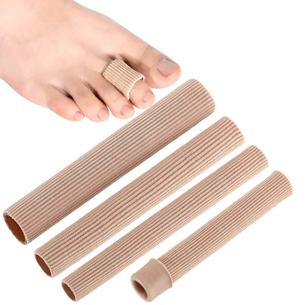 
YXL15029 Fabric Gel Lined Sleeve Protectors for Corns Blisters Hammertoes Open Toe Tubes 