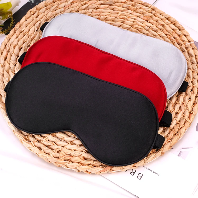 Cheaper Custom 16mm 19mm 22mm Nature Soft silk eyemask adjustable strap gift set lash silk eye masks for Travel