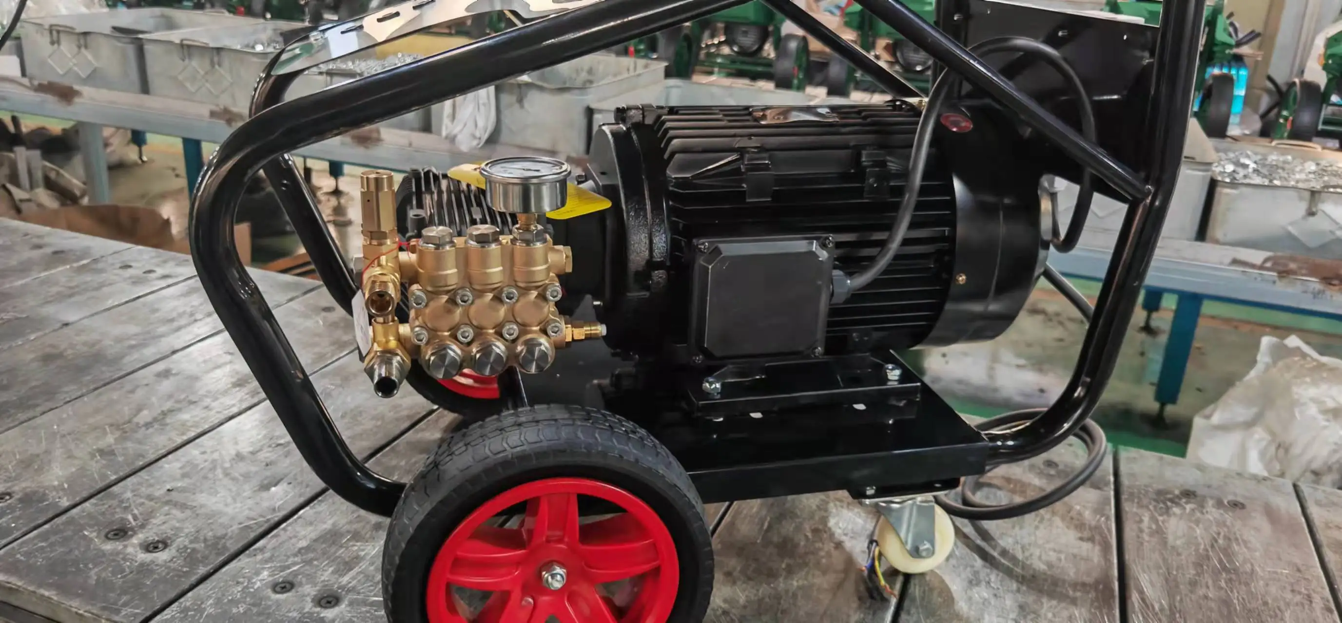 3 Wheel Commercial 11Kw 200 Bar 300 Bar heavy duty High Pressure Cleaner washer Cleaning Machine