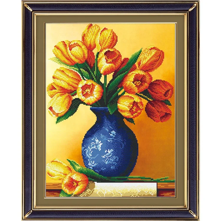 
Wholesale Cheap Home Wall Decor Oil Vase Flower Handmade Craft Cross Stitch 5d Diamond Painting 