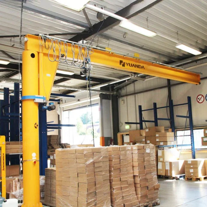 Workshop 500kg 1 2 3 4 5 7.5 8 10 12 ton European style Free Standing Column Pole Pillar Floor Mounted Slewing Jib Crane