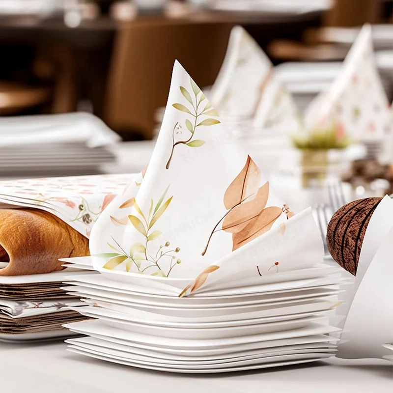 Special Counter New Arrival Plant Paper Napkins Paper Napkin Raw Material Paper Napkin Orange