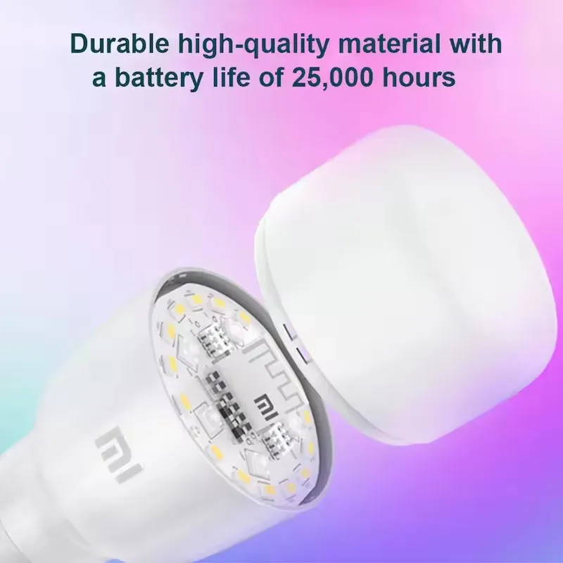 Fashionable Original Xia omi Mijia Mi Smart Portable  LED Bulb Essential (White and Color) Smart App Control E27 Blub GPX4021GL