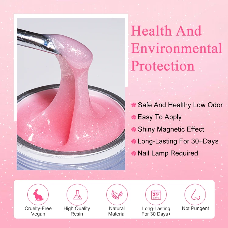 Factory Wholesale Nude Colors Shimmer Build UV LED Gel For Nail Extension