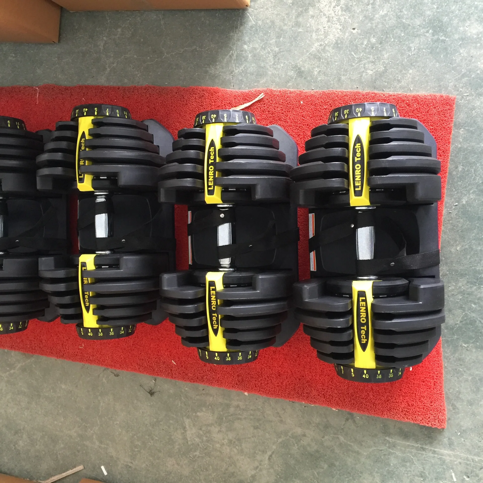 Quick Adjust 90 LB / 40 KG Rubber Hex Dumbbell Adjustable Wholesale