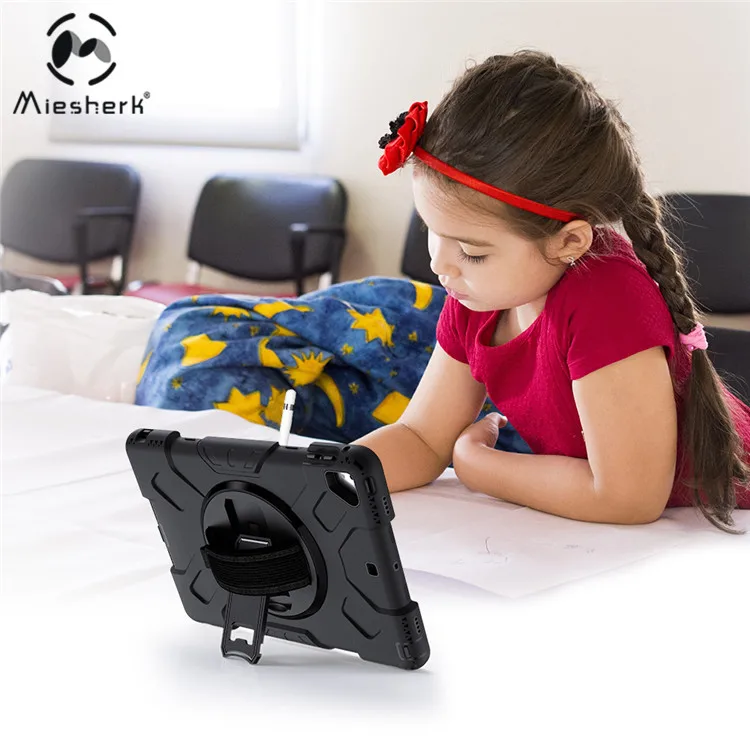 9,7-дюймовый чехол для планшета для Ipad 6-го поколения 9,7-дюймовый, 9,7-дюймовый Мягкий силикон + Жесткий ПК, силиконовый регулируемый ремешок 20