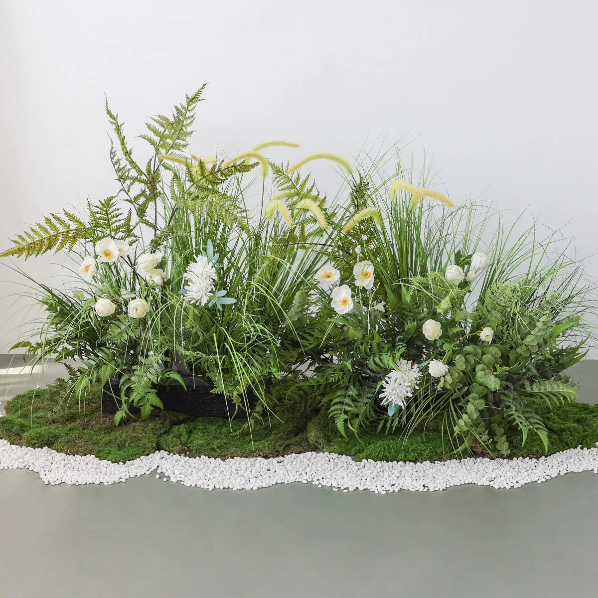 Artificial Flowers Landscape Partition Simulation Green Plants Different Combinations Flower Troughs Outdoor Decorative Plants