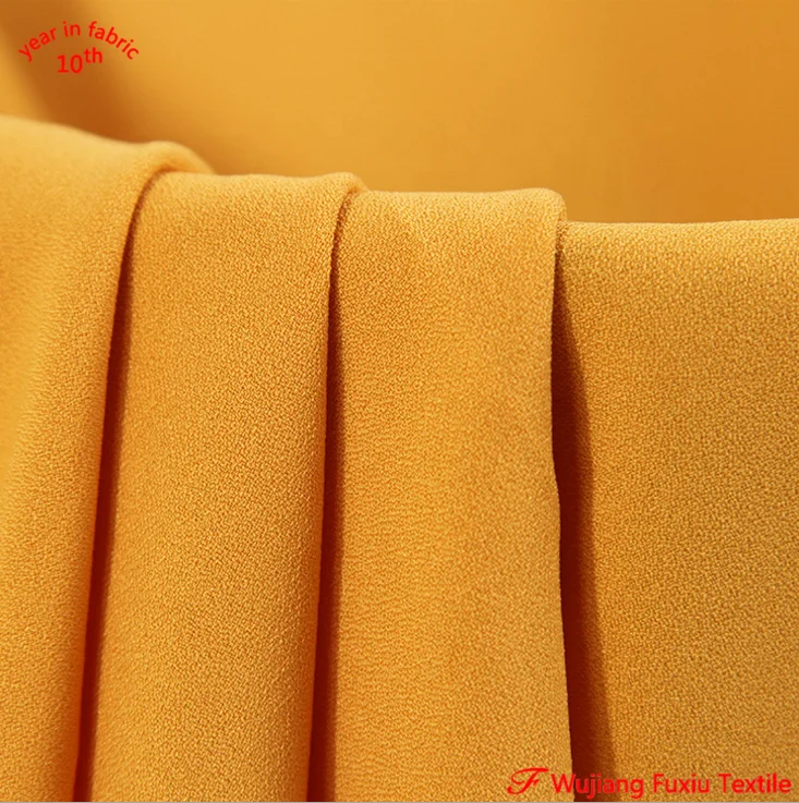 100D 4 way stretch 96 polyester 4 spandex moss crepe fabric for women dress