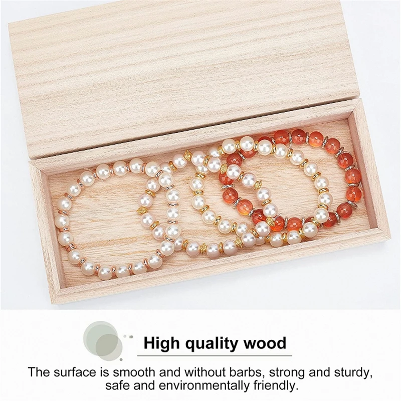 Unfinished wholesale wooden boxes wooden jewelry box packaging for gift with hinges