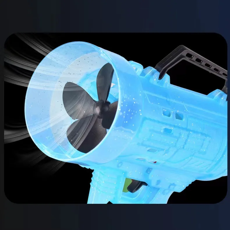 Toy gun Outdoor Holes Plastic Shooter Bubble Gun Machine Toy Lights Bubble Blowing Game For Kids Boys Gatling bubble gun