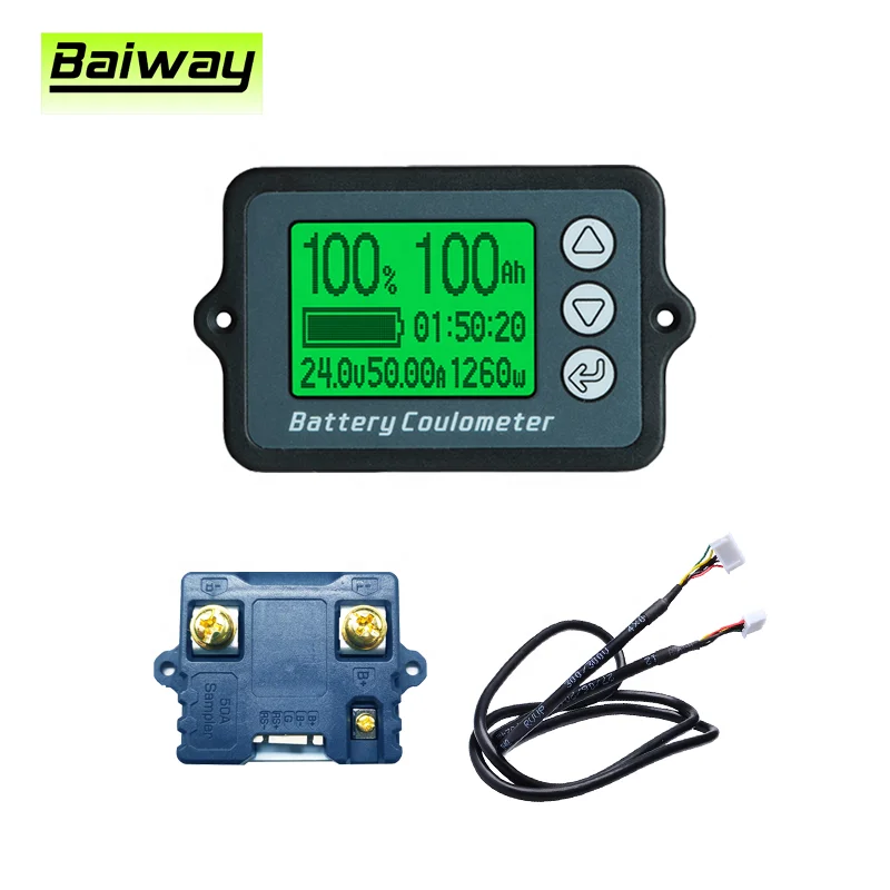 BW-TK15 120V50A Universal LCD Car Acid Lead Lithium Battery Charge discharge voltage Capacity Indicator tester meter