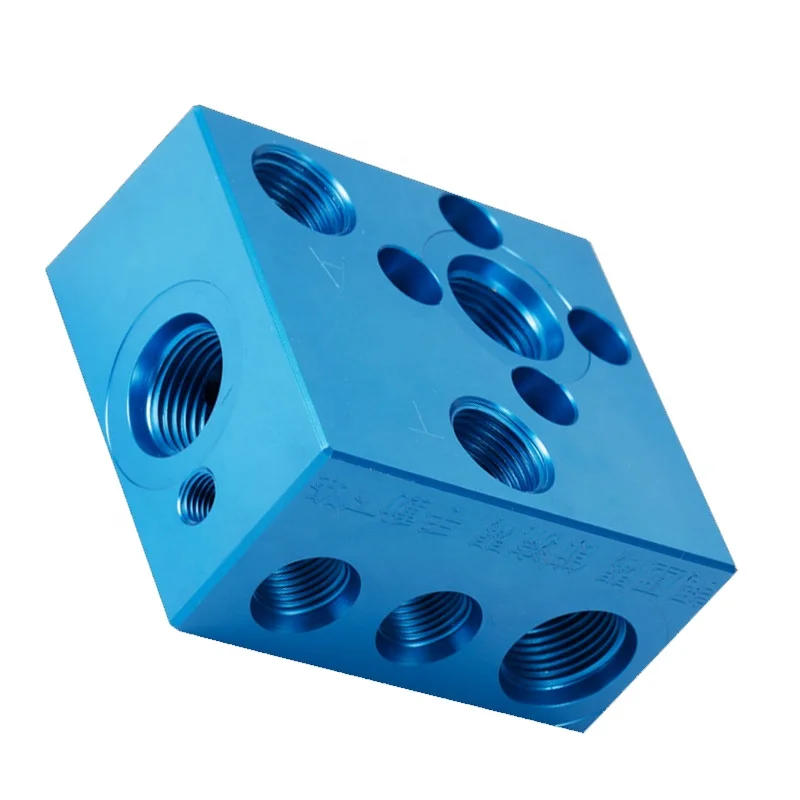 Индивидуальный алюминиевый сплав Al6061 гидравлический цилиндр регулирующий клапан блок cnc обрабатывающий коллекторный