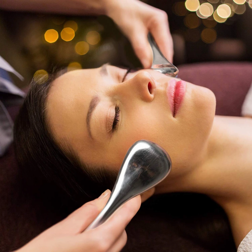 Bright rose gold cryo spoon  FACIAL CRYO STICKS stainless steel cryo balls