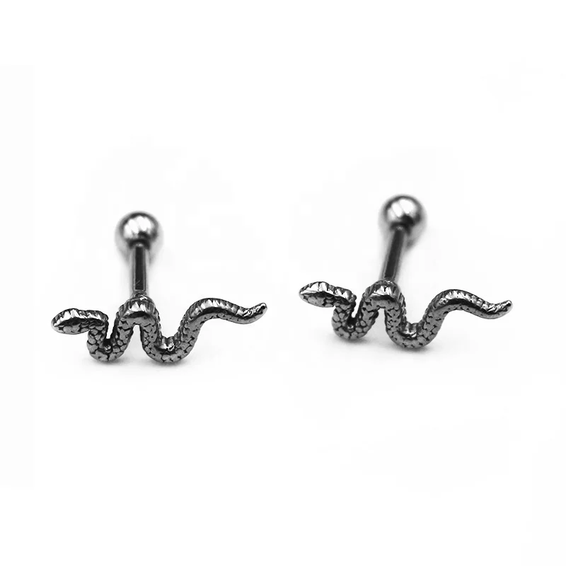 Stainless Steel 16 Gauge snake helix tragus daith cartilage conch piercing earring jewelry