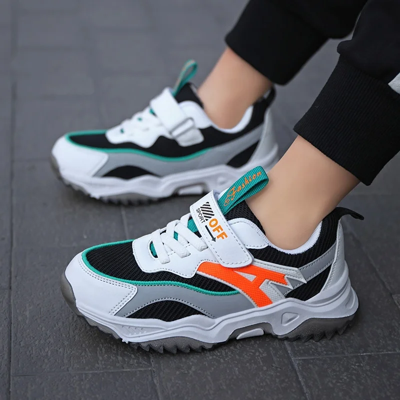 
Wholesale breathable hot sale new design boys teens big size Running and Walking top quality children sport shoes 