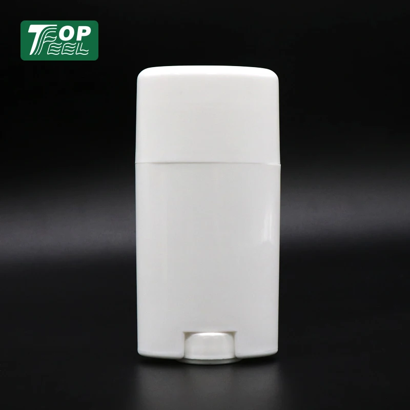 15ml 40ml 50ml Eco friendly Oval Shape Empty Plastic PP White Deodorant Stick Container