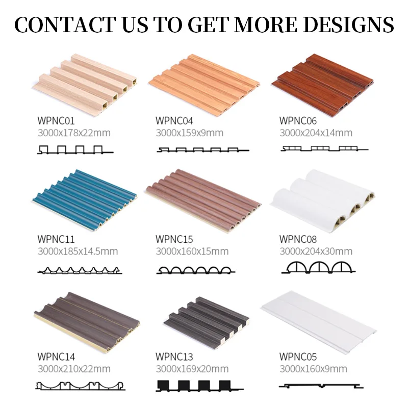 Thin Great Wall Waterproof Wood Plastic Composite Cladding Pvc Fluted Interior Panel For Decoration