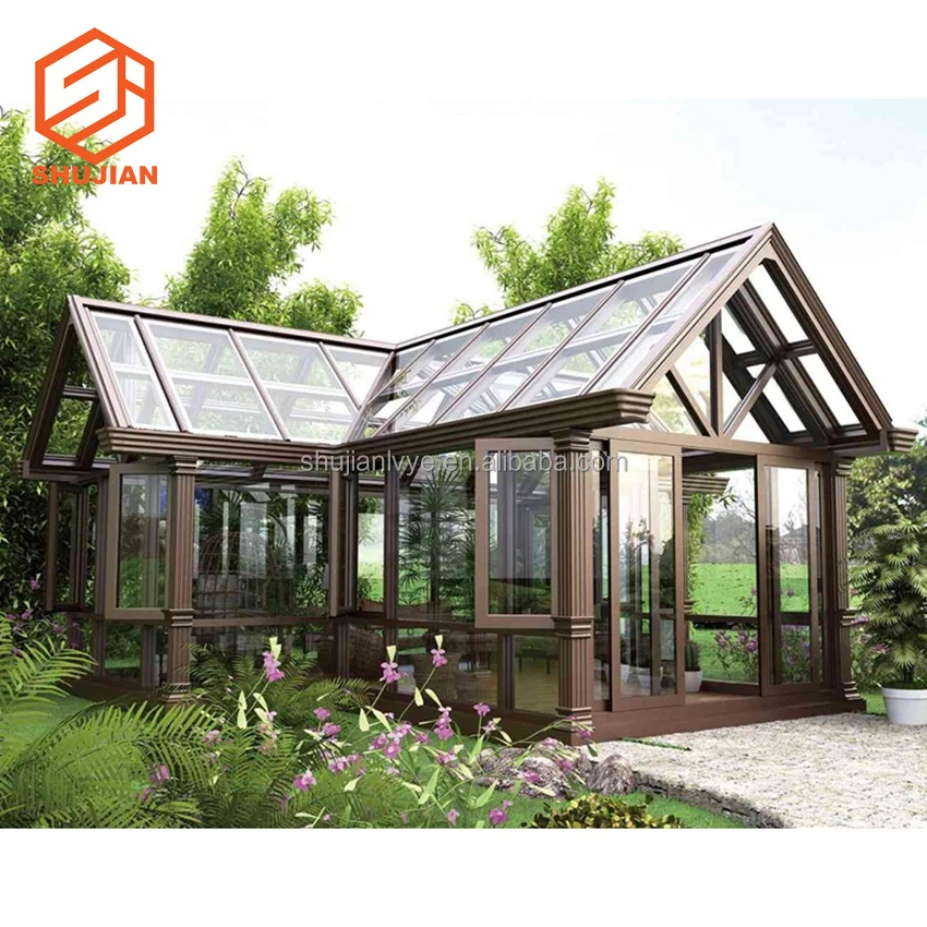FREE DESIGN Glass Straw Lazzy House Iphone 6S Glass Housing Aluminum Sun Room Extendable Glass House Outdoor 4 Season