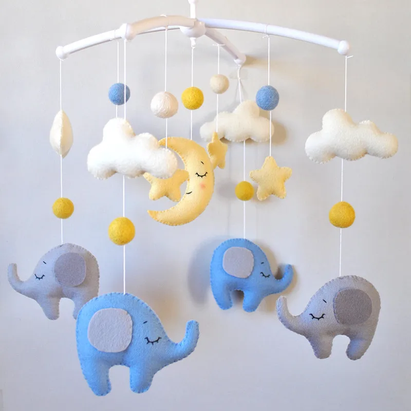 
Bright and Colorful Cute Sweet Felt Baby Mobile for Nursery Decor Felt stars moon clouds baby toys  (60826138941)