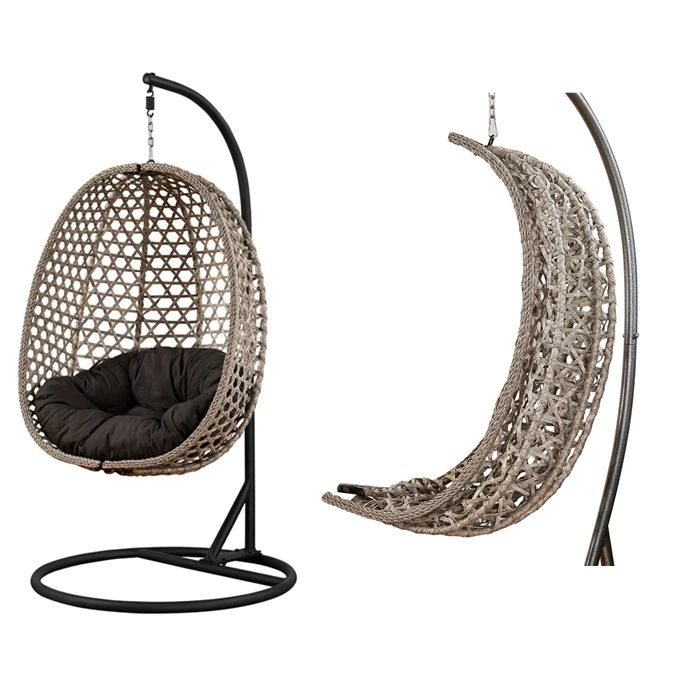 Manufacturers direct sale outdoor furniture patio swing egg chair folding hanging chair Rattan Egg chair