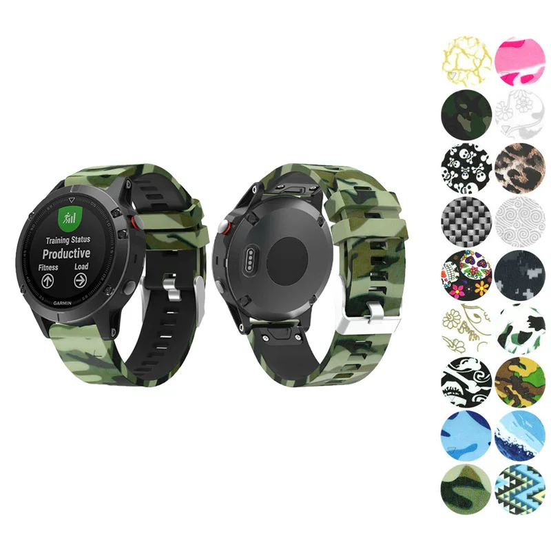 Silicone Watch Strap for Garmin Fenix 6/5/Fenix 5 Plus/Forerunner 935/Approach S60/Quatix 5 for Garmin