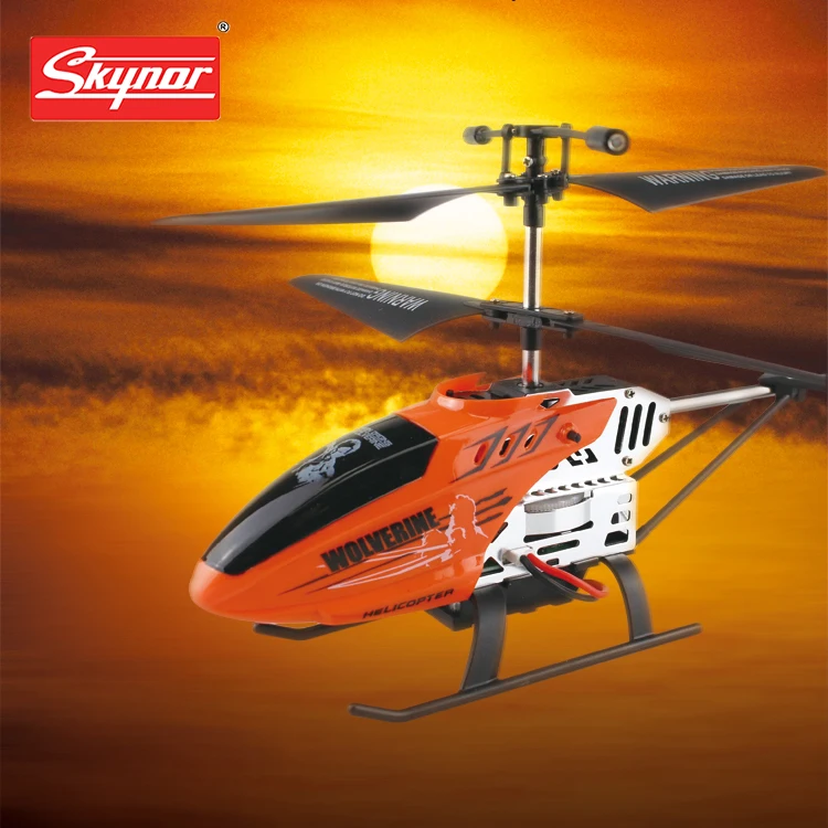 Funny hobby toys infrared control orange blue medium size 3.5ch multifunctional UAV gyro rc helicopter aircraft with light toys