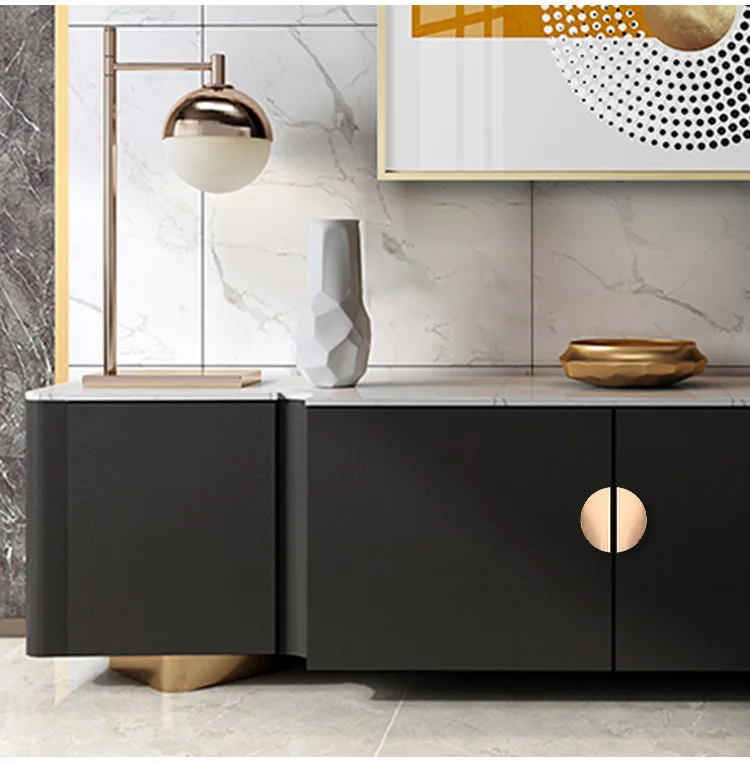 AKADA Aluminum Manufacturers Half Moon Gold Kitchen Drawer Cabinet Pull Bedroom Furniture Handles