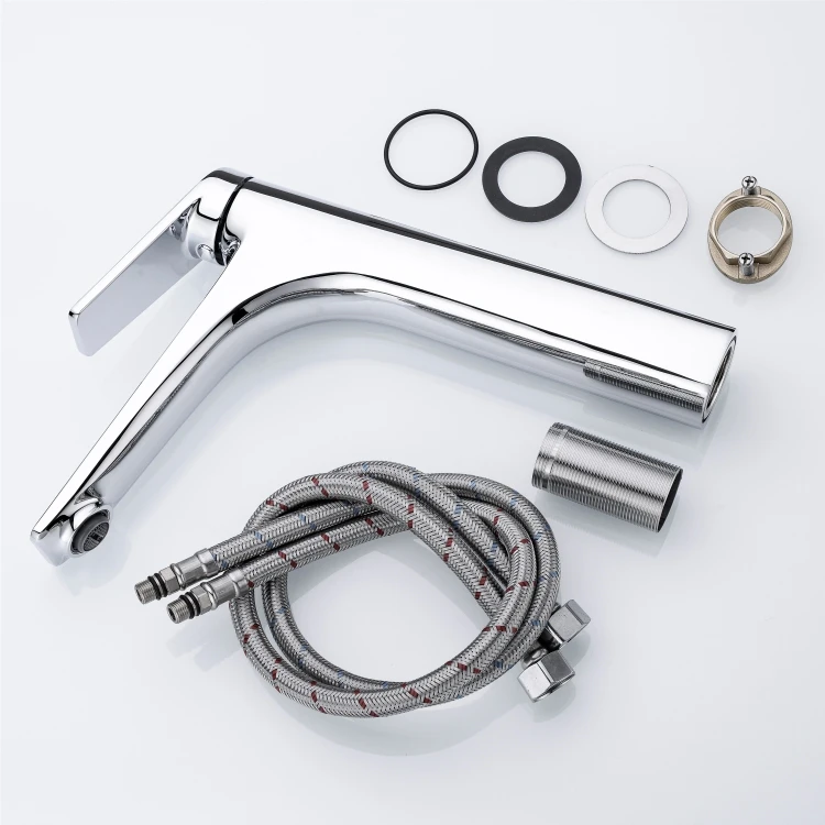 hot and cold water mixer taps bathroom Chrome  basin faucet foshan basin faucets long spout basin faucet