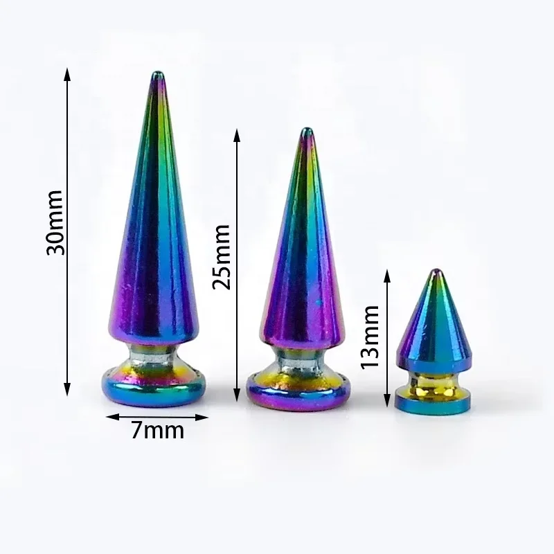 Meetee BK904 25mm DIY Handmade Decorative Screw Spike Copper Nails For Leather Belt Clothes Decoration Punk Screw