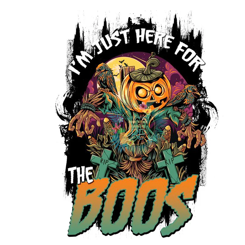 2023 Halloween PET DTF plastisol heat transfers custom vinyl film ready to press