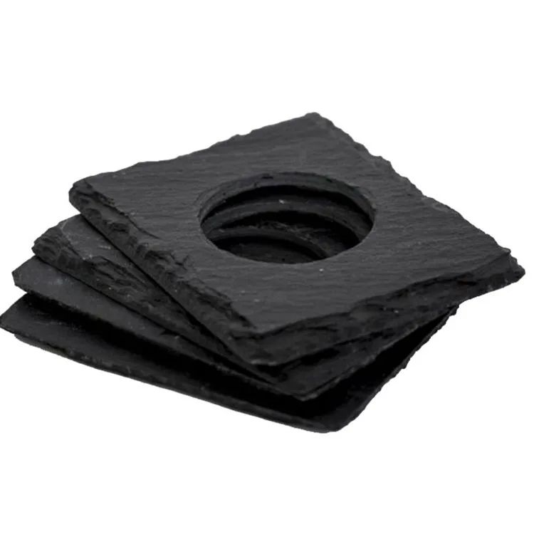 China Factory Stocked Tableware Reusable Wedding Decoration Writtable Slate Napkin Holder Set of 4