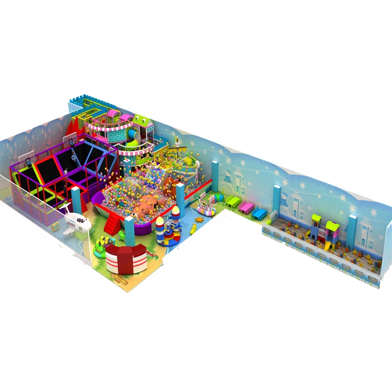 Factory custom kindergarten soft playground design kids naughty castle play center toys set