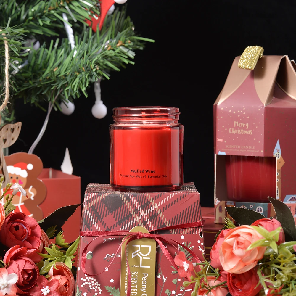 R&H High Quality Christmas Cake Palo Santo Customized Fragrance  Private Label Crafted Scented Candle