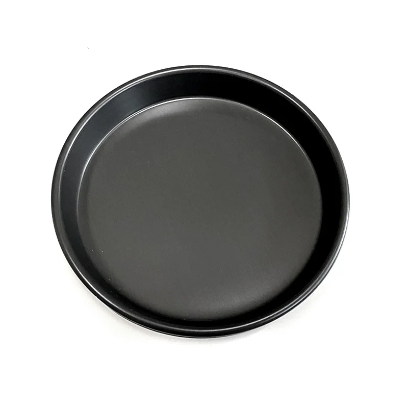 9  inch pizza pan hard coat aluminium alloy round baking tin pan pizza  mold fixed bottom manufacturer  deep and low