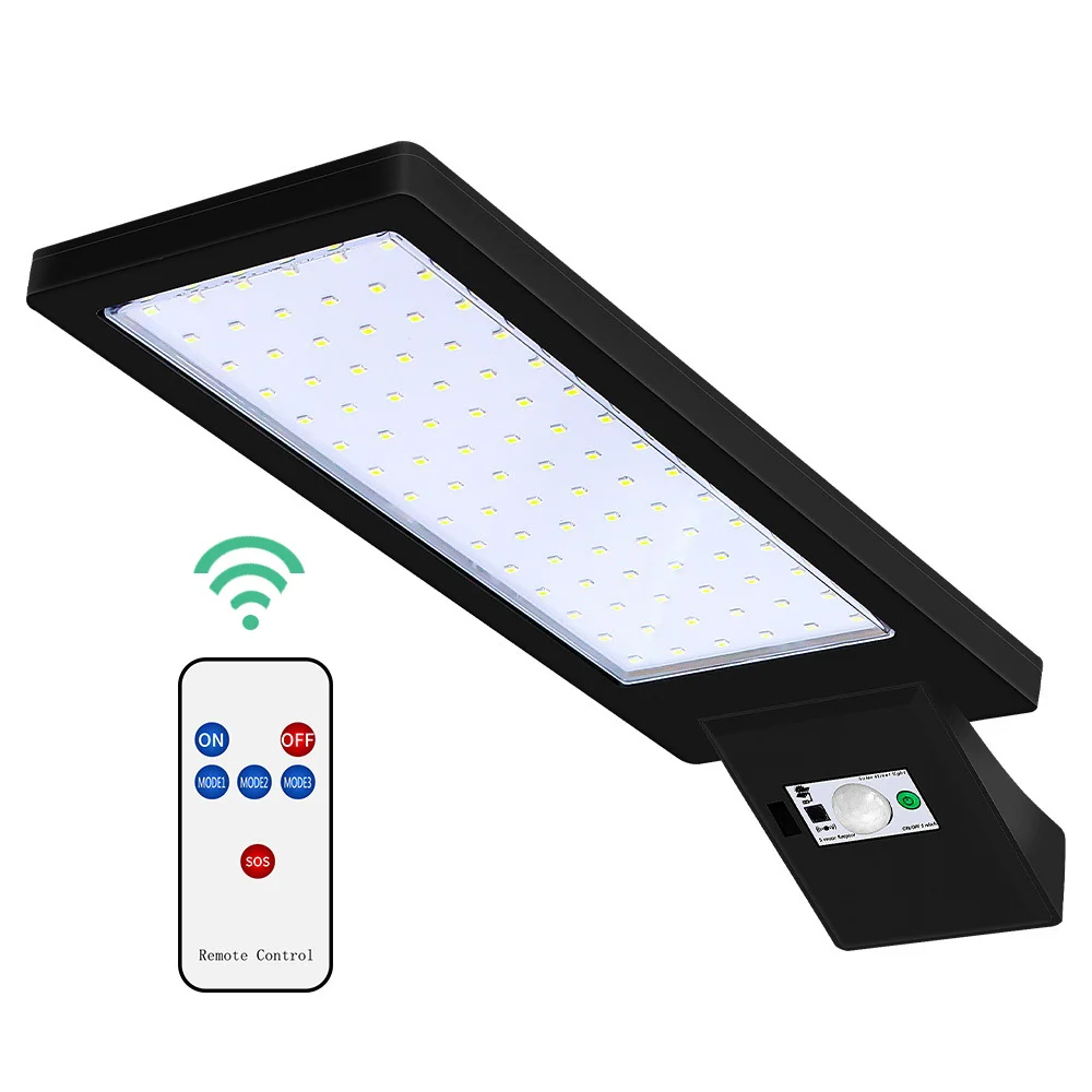 2023 new remote control 90led integrated solares garden wall light solar street induction garden solar lamp on viber