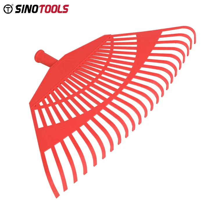 Plastic rake tine lightweight 23 teeth garden hand without handle leaf rake tools