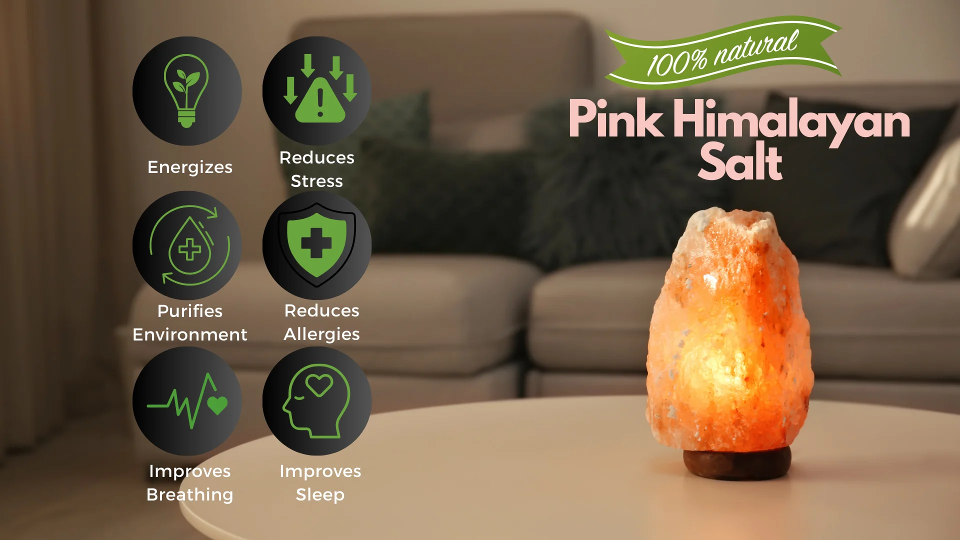 Himalayan Pink Rock Salt Night Light LED Anime Crystal Lamp (5x5x7) Natural Raw Carved Glass from Pakistan