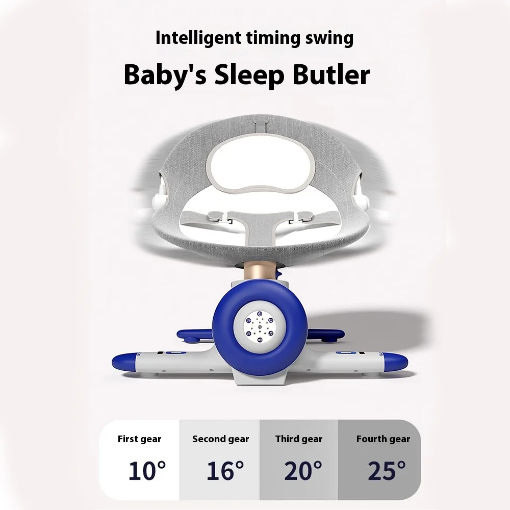 New Electric Baby Rocking Chair With Dining Plate Toy Mosquito Net Baby Cradle Swing Multifunction Baby Bouncer And Rocker