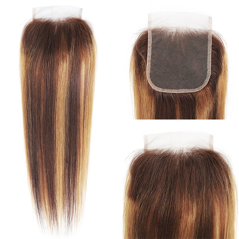 Free ship top quality wholesale Pre Plucked 4*4 silk base lace closure virgin cuticle aligned hair products hd lace closure